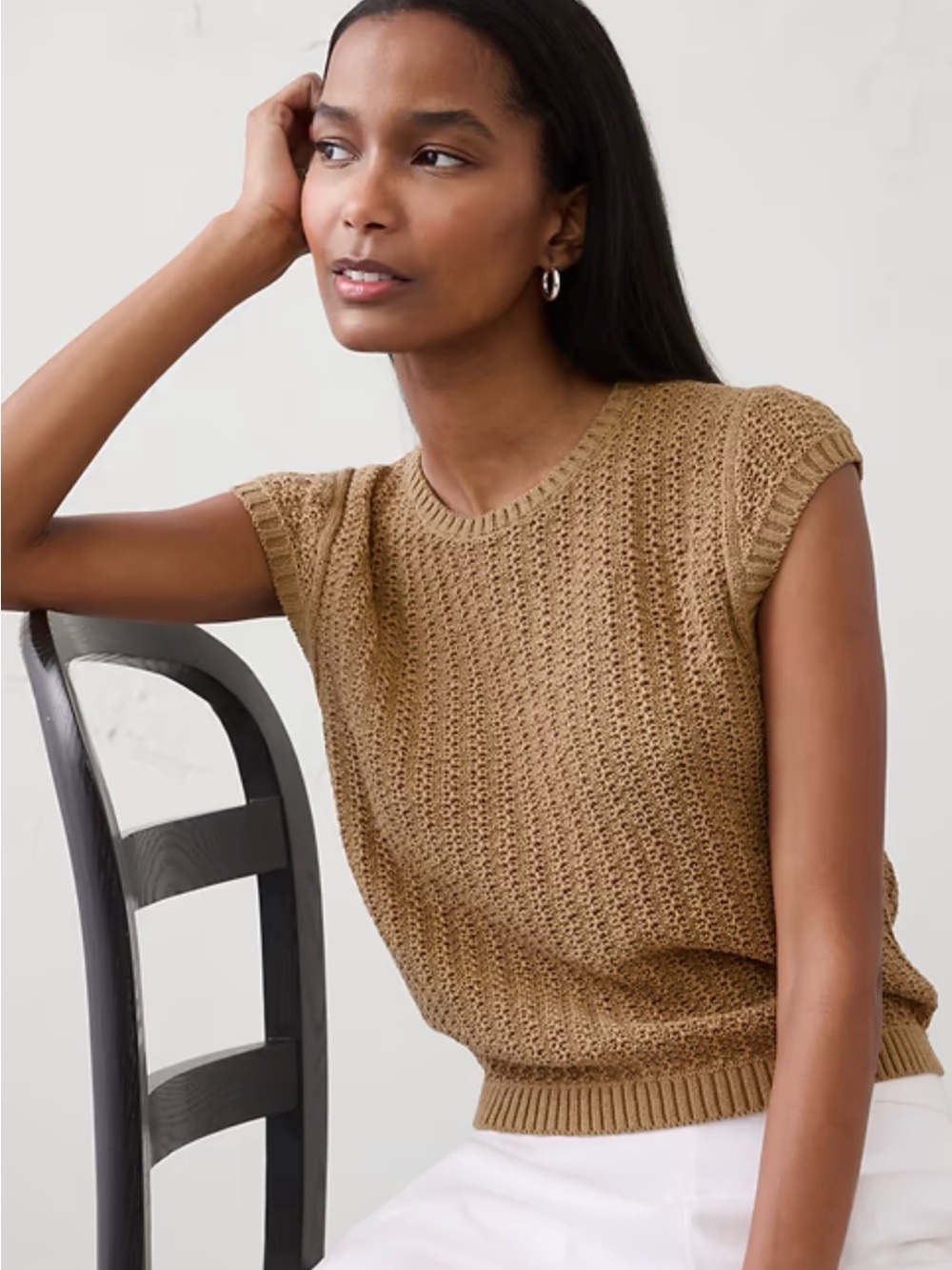 Banana Republic Knit Top in Camel
